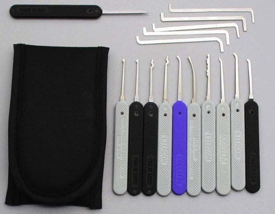 Ken’s Lock Pick Set with Plastic Handles and Carbon Spring Steel Lock Pick Set Peterson Manufacturing