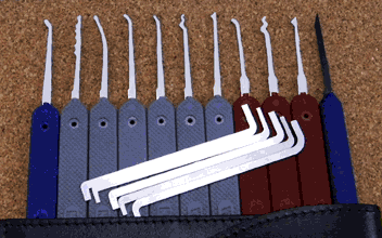 Ken’s Professional Lock Pick Set with Government Steel and Plastic Handles Lock Pick Set Peterson Manufacturing