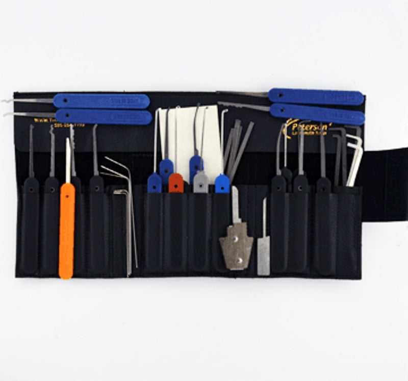 Peterson Lock Pick Set | Series-4 Elite Rubber Handle Government Steel Lock Pick Set Peterson Manufacturing