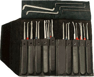 Professional 20 Piece Lock Pick Set Government Steel Tools Lock Pick Set Peterson Manufacturing
