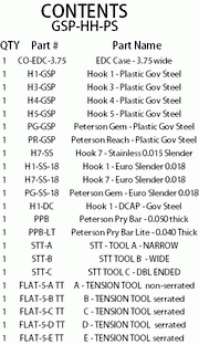 Professional Lock Pick Set Happy Hooker 0.025 Government Steel Nylon Case Lock Pick Set Peterson Manufacturing