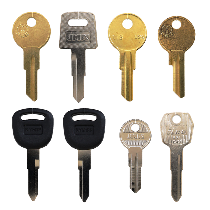 #Lockboss Top 8 Equipment Key Blank Assortment CLK Supplies