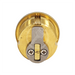 1 1/8" T-Turn Mortise Cylinder (Bright Brass) Mortise Cylinder GMS Industries