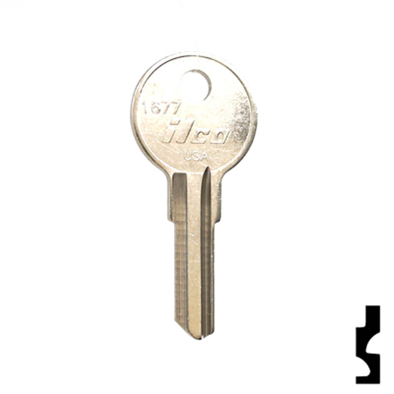 Uncut Key Blank | EZ-GO | 1677, 1919 Motor Sport Key Ilco