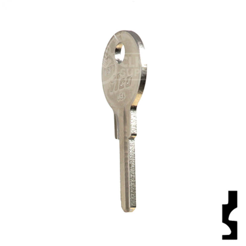 Uncut Key Blank | EZ-GO | 1677, 1919 Motor Sport Key Ilco
