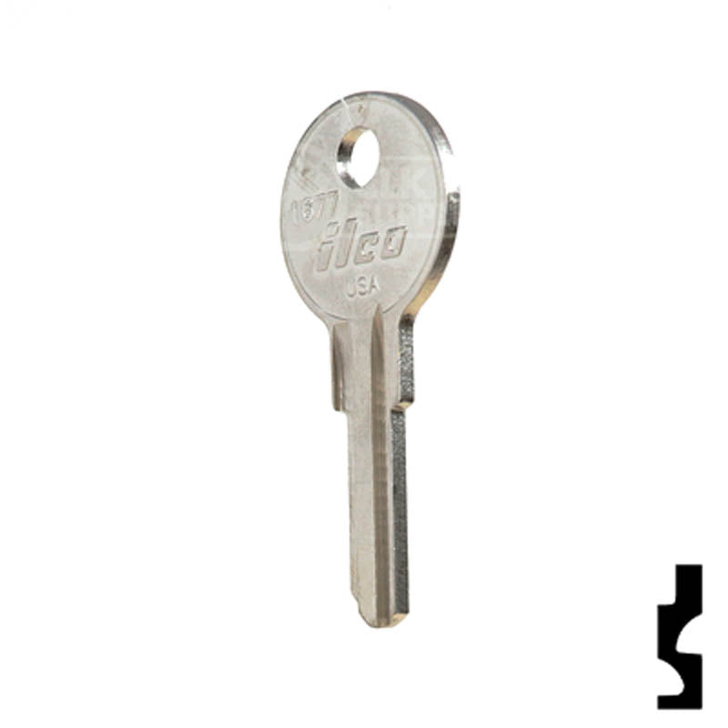 Uncut Key Blank | EZ-GO | 1677, 1919 Motor Sport Key Ilco