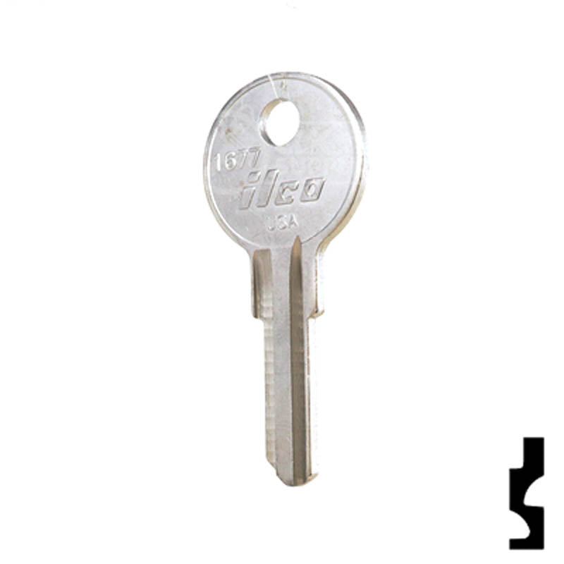 Uncut Key Blank | EZ-GO | 1677, 1919 Motor Sport Key Ilco