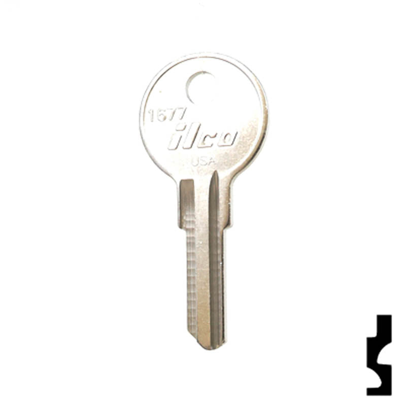 Uncut Key Blank | EZ-GO | 1677, 1919 Motor Sport Key Ilco