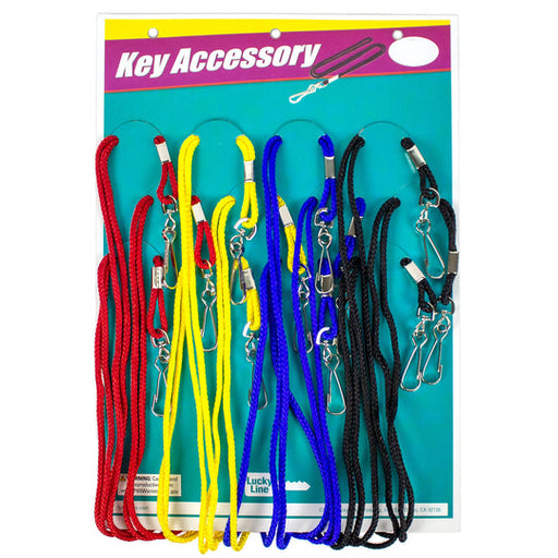 Lucky Line | Cord-Like Neck Lanyard 12ea/CD Novelty Key Accessory Lucky Line