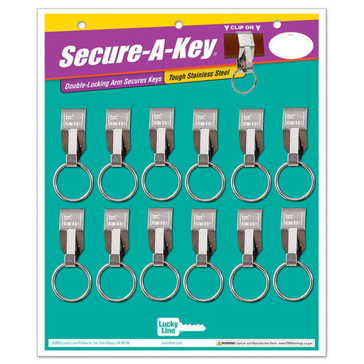 Lucky Line | Secure-A-Key® Clip On 12ea/CD Novelty Key Accessory Lucky Line