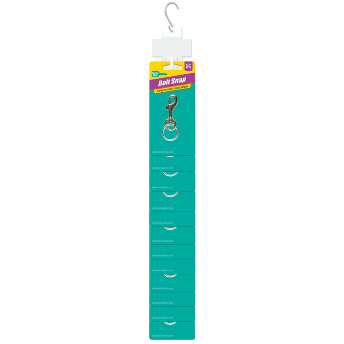 Lucky Line | Small Npz Bolt Snap 1/Card, 12/Clip Strip Novelty Key Accessory Lucky Line