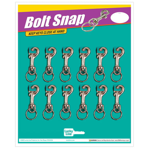 Lucky Line | Small Npz Bolt Snap 1/Card 12/Strip Novelty Key Accessory Lucky Line