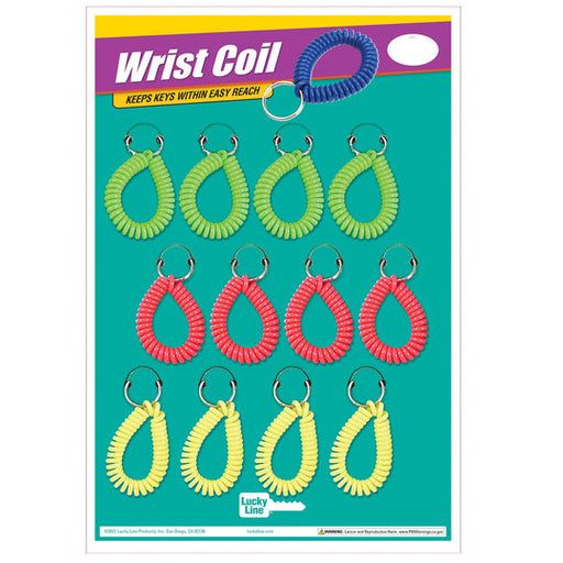 Lucky Line | Wrist Coils 12/Card Novelty Key Accessory Lucky Line