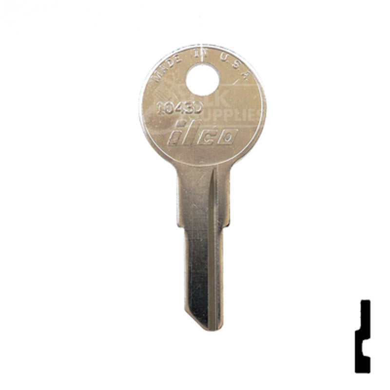 1043D, IL260 Illinois Key Office Furniture-Mailbox Key Ilco