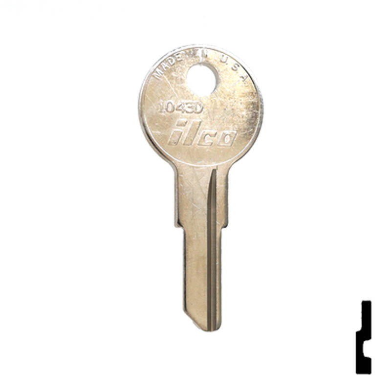 1043D, IL260 Illinois Key Office Furniture-Mailbox Key Ilco