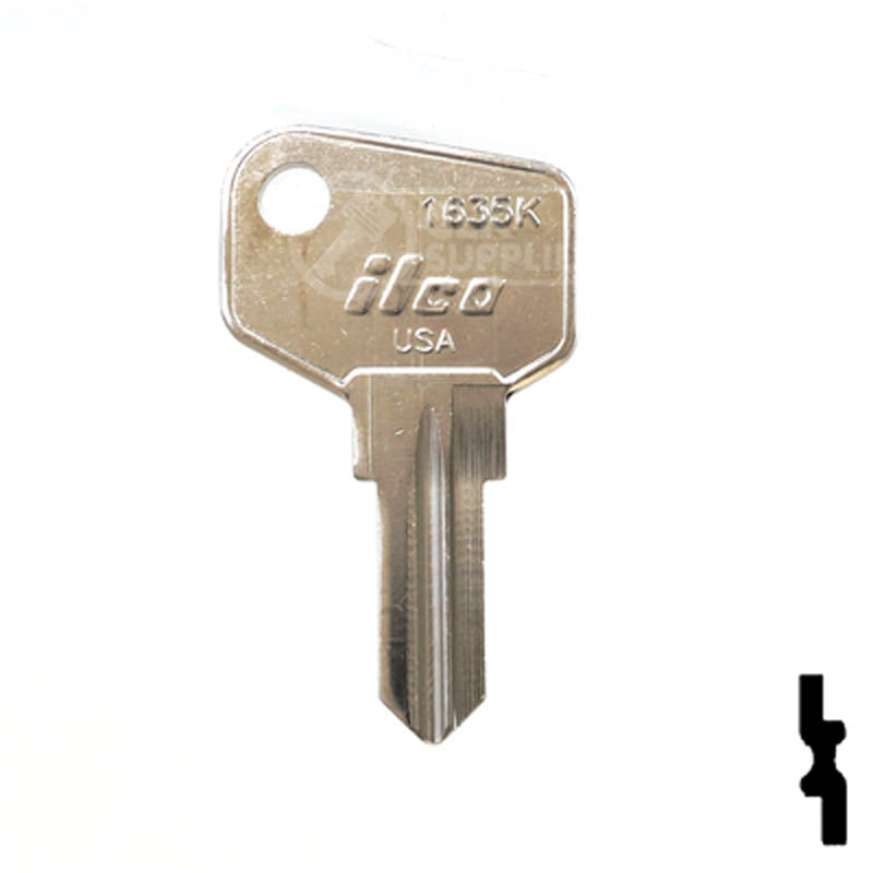 1635K ARFE Cam Lock Key Office Furniture-Mailbox Key Ilco