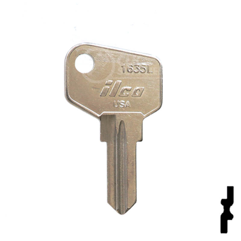 1635L ARFE Cam Lock Key Office Furniture-Mailbox Key Ilco
