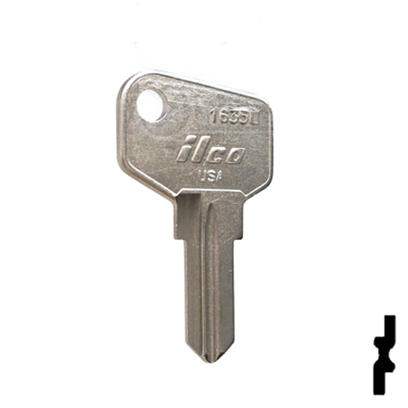 1635L ARFE Cam Lock Key Office Furniture-Mailbox Key Ilco