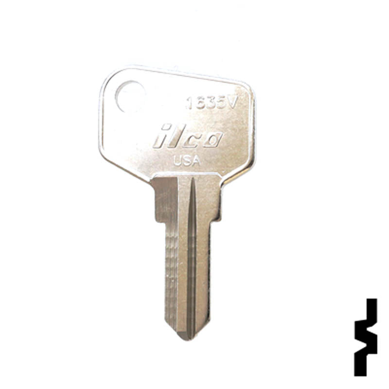 1635V ARFE Cam Lock Key Office Furniture-Mailbox Key Ilco