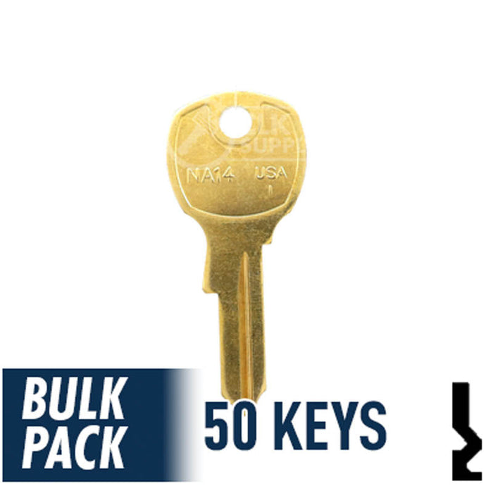 NA14, 1069L National Key (50 Pack) Office Furniture-Mailbox Key Ilco