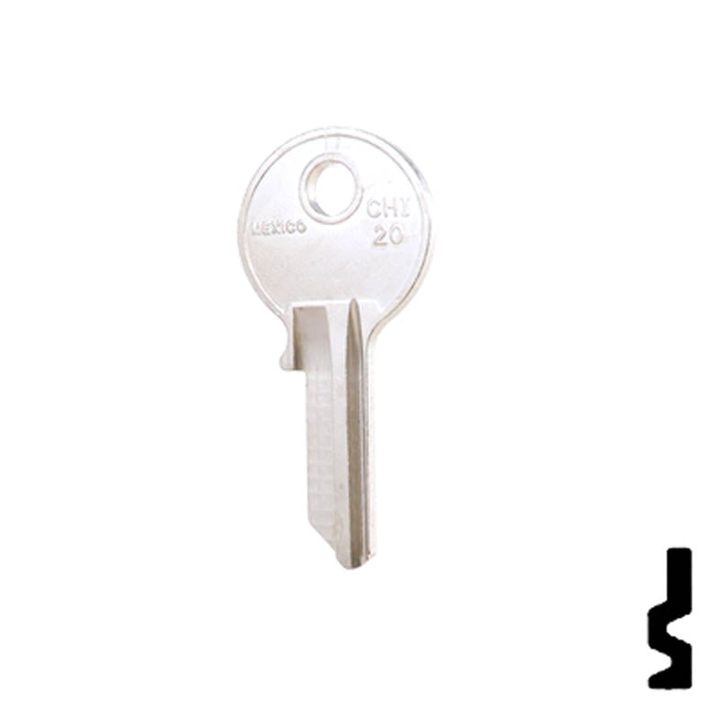 SC1041R, KP2 Chicago Key Office Furniture-Mailbox Key JMA USA