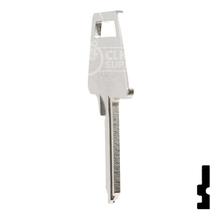 Uncut Key Blank | American Padlock, Junckunc | A1045 Office Furniture-Mailbox Key Ilco