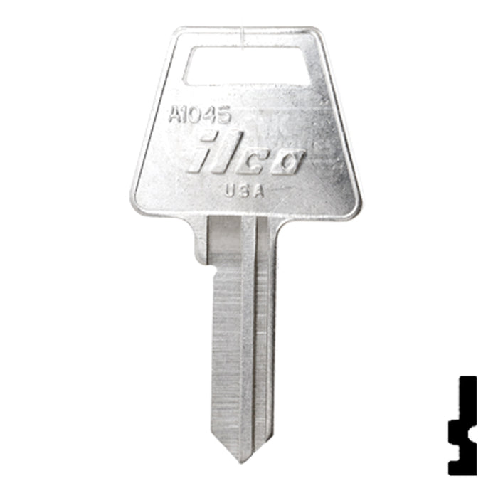 Uncut Key Blank | American Padlock, Junckunc | A1045 Office Furniture-Mailbox Key Ilco