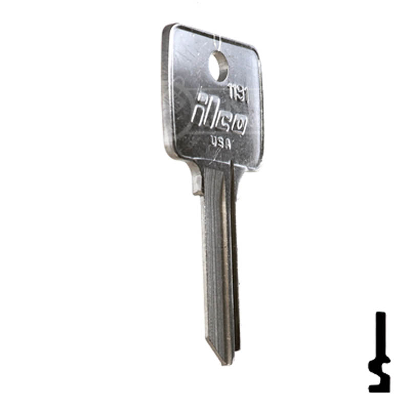 Uncut Key Blank | Arco | 1131 Office Furniture-Mailbox Key Ilco