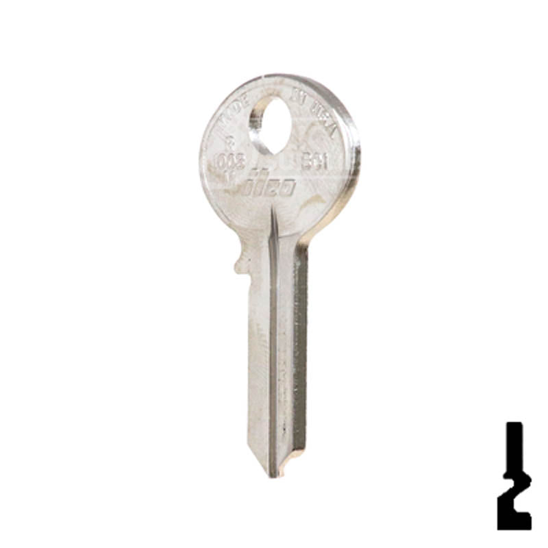 Uncut  Key Blank | Bommer | R1003M, BO1 Office Furniture-Mailbox Key Ilco