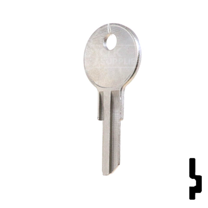 Uncut Key Blank | Chicago | 1041E, CG22 Office Furniture-Mailbox Key Ilco