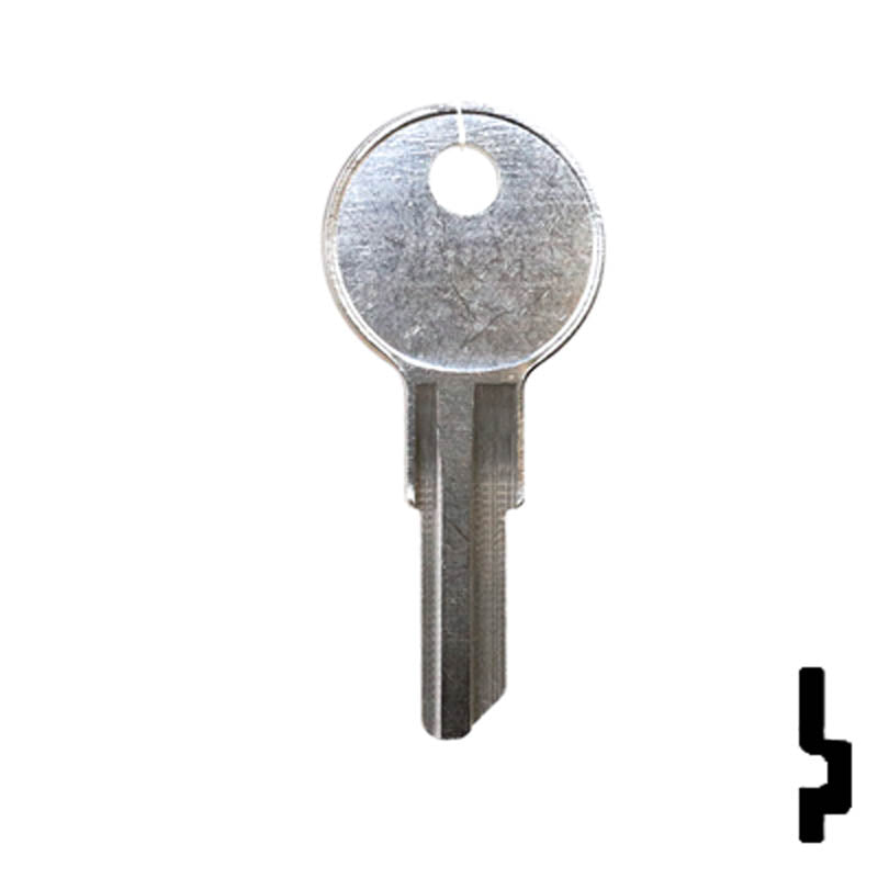 Uncut Key Blank | Chicago | 1041E, CG22 Office Furniture-Mailbox Key Ilco