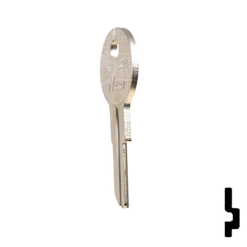 Uncut Key Blank | Chicago | 1041E, CG22 Office Furniture-Mailbox Key Ilco
