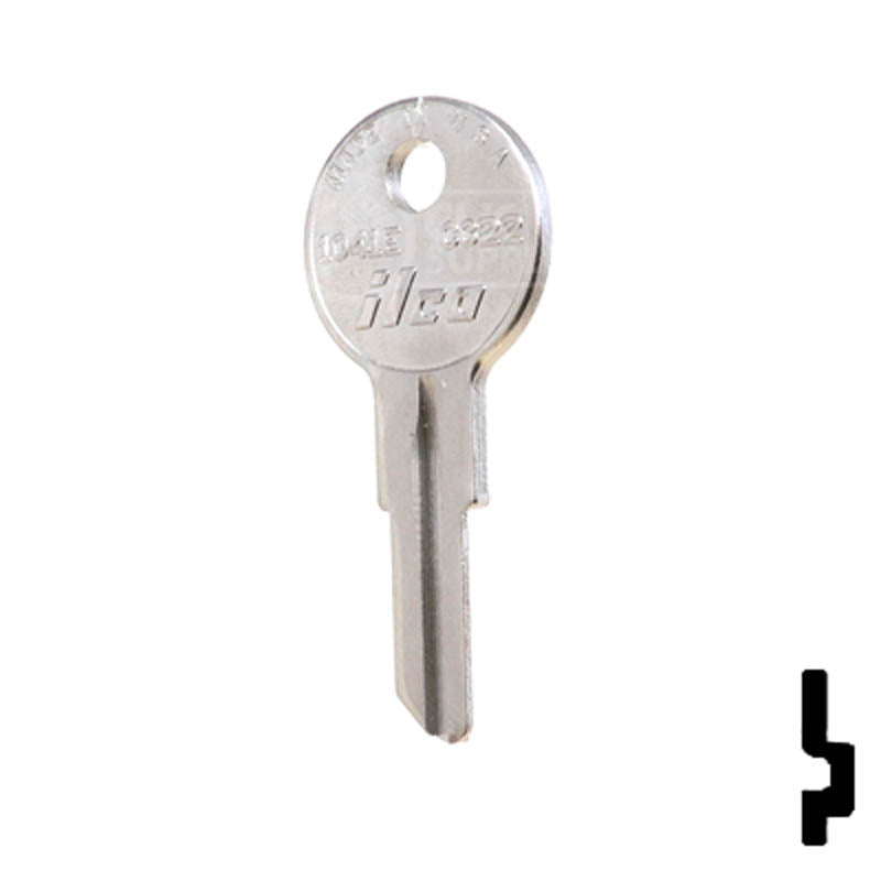 Uncut Key Blank | Chicago | 1041E, CG22 Office Furniture-Mailbox Key Ilco