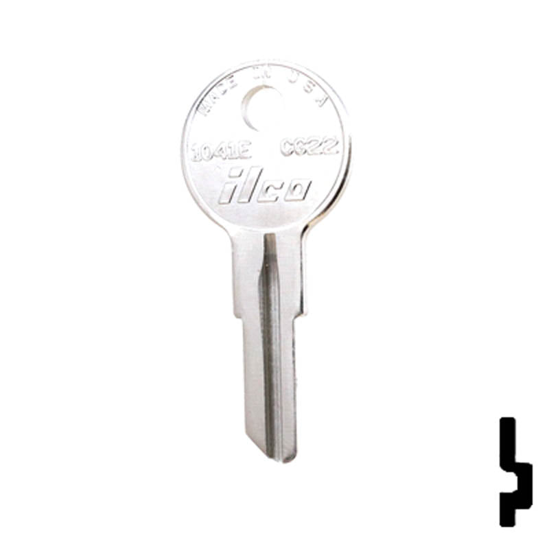 Uncut Key Blank | Chicago | 1041E, CG22 Office Furniture-Mailbox Key Ilco