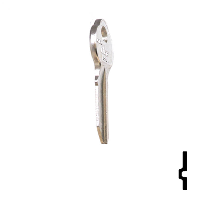 Uncut Key Blank | Chicago | 1041GR Office Furniture-Mailbox Key JMA USA