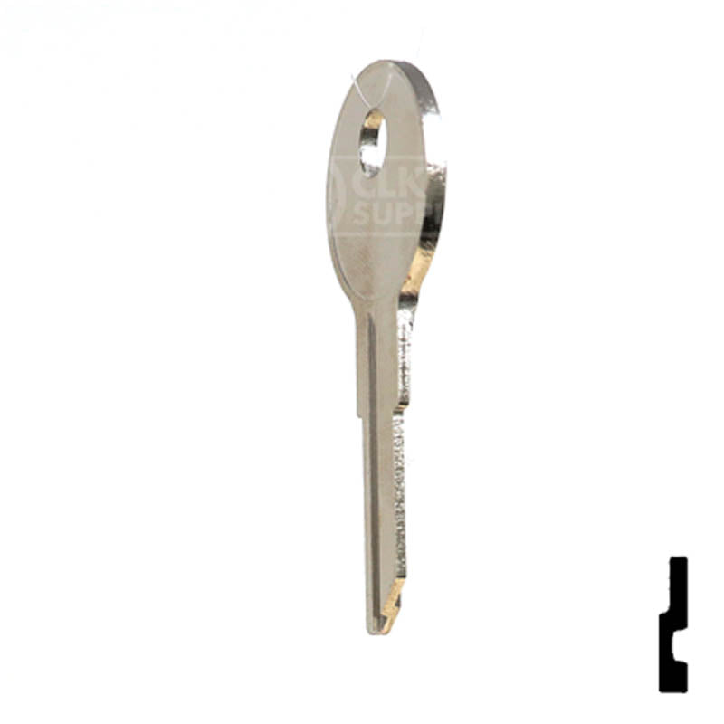 Uncut Key Blank | Chicago | 1041X Office Furniture-Mailbox Key Ilco