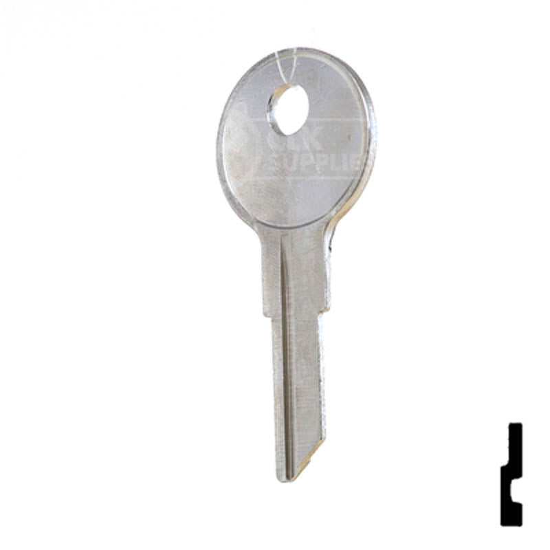 Uncut Key Blank | Chicago | 1041X Office Furniture-Mailbox Key Ilco