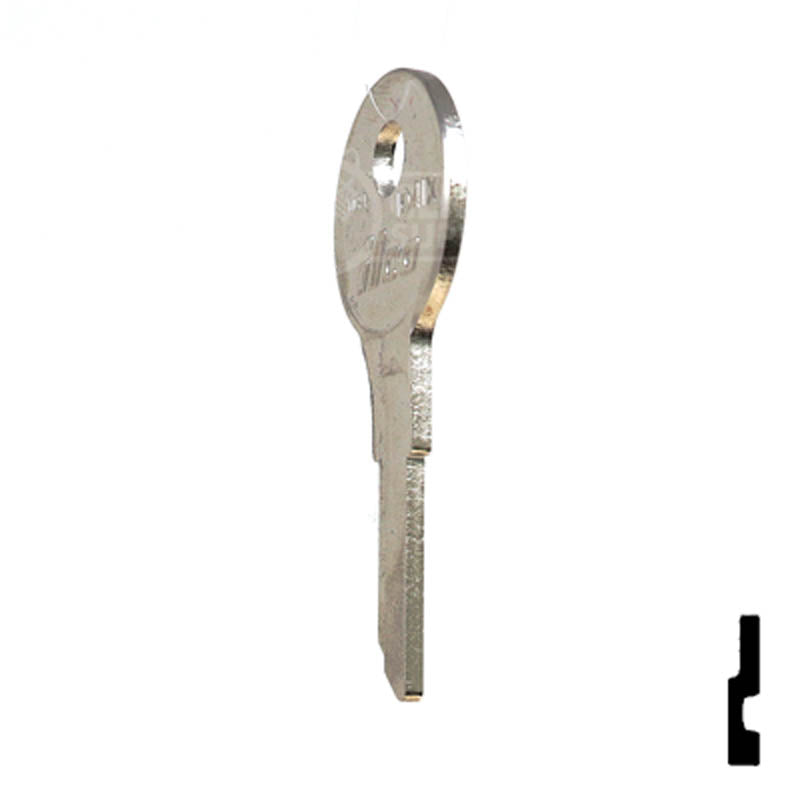 Uncut Key Blank | Chicago | 1041X Office Furniture-Mailbox Key Ilco