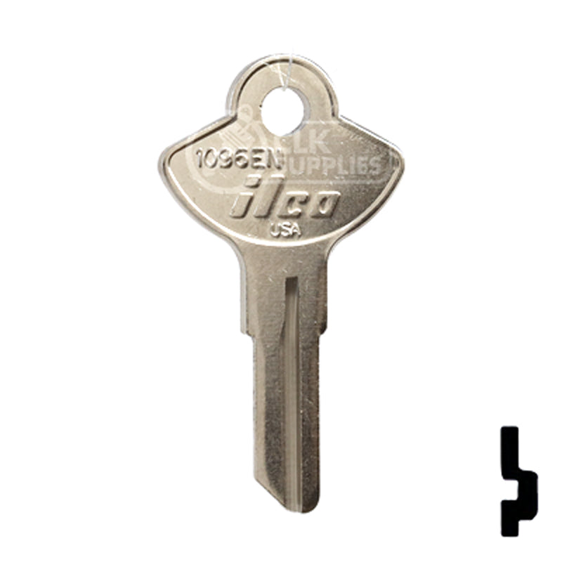 Uncut Key Blank | Chicago, Elgin | 1096EN Office Furniture-Mailbox Key Ilco