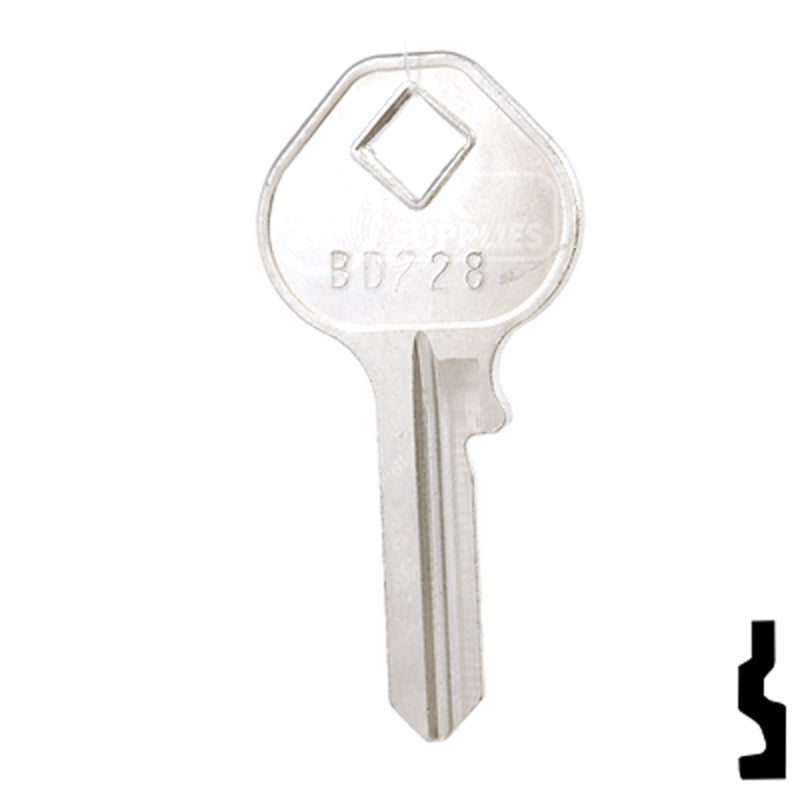 Uncut Key Blank | Federal | BD228 Office Furniture-Mailbox Key Framon Manufacturing Company, Inc