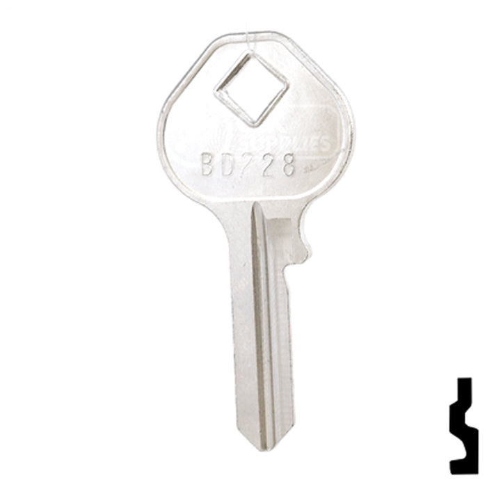 Uncut Key Blank | Federal | BD228 Office Furniture-Mailbox Key Framon Manufacturing Company, Inc