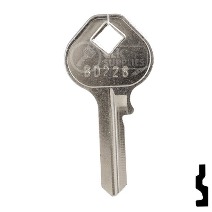 Uncut Key Blank | Federal | BD228 Office Furniture-Mailbox Key Framon Manufacturing Company, Inc