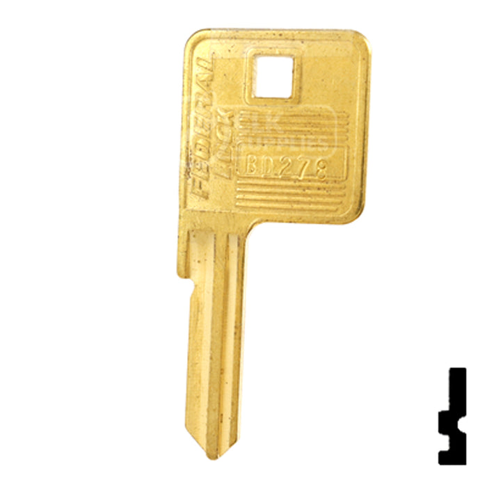 Uncut Key Blank | Federal | BD278 Office Furniture-Mailbox Key Framon Manufacturing Company, Inc