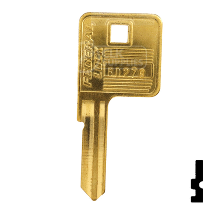 Uncut Key Blank | Federal | BD278 Office Furniture-Mailbox Key Framon Manufacturing Company, Inc