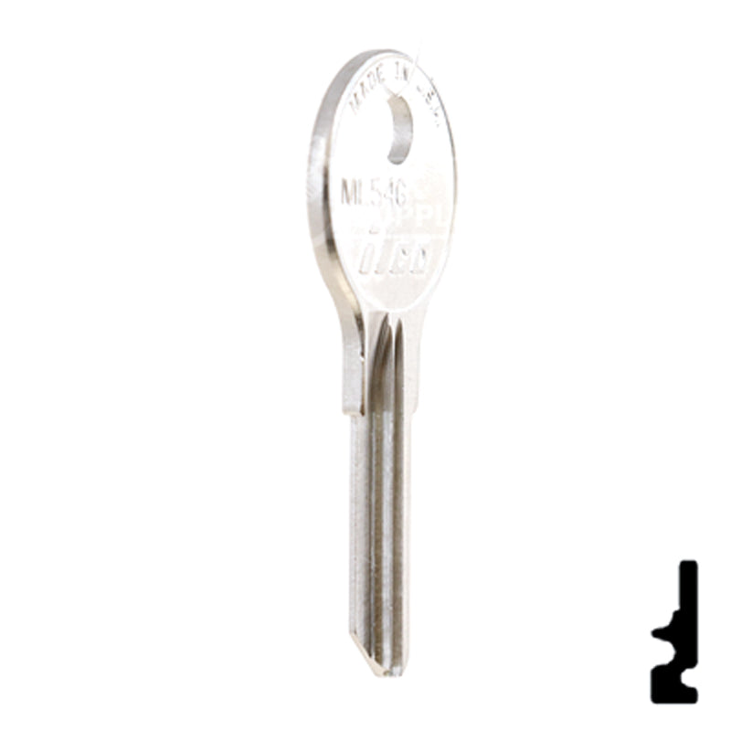 Uncut Key Blank | Fort | ML54G Office Furniture-Mailbox Key Ilco