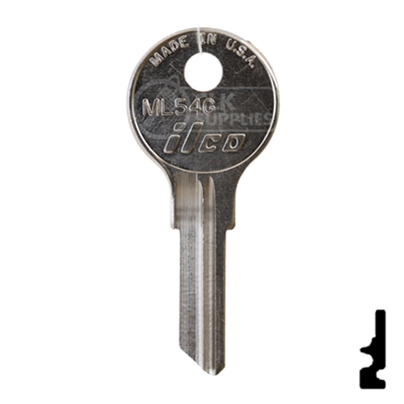 Uncut Key Blank | Fort | ML54G Office Furniture-Mailbox Key Ilco