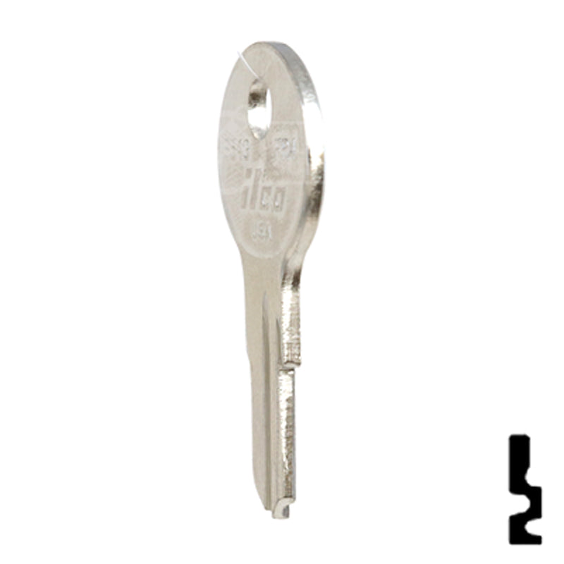 Uncut Key Blank | Fort | S54G Office Furniture-Mailbox Key Ilco