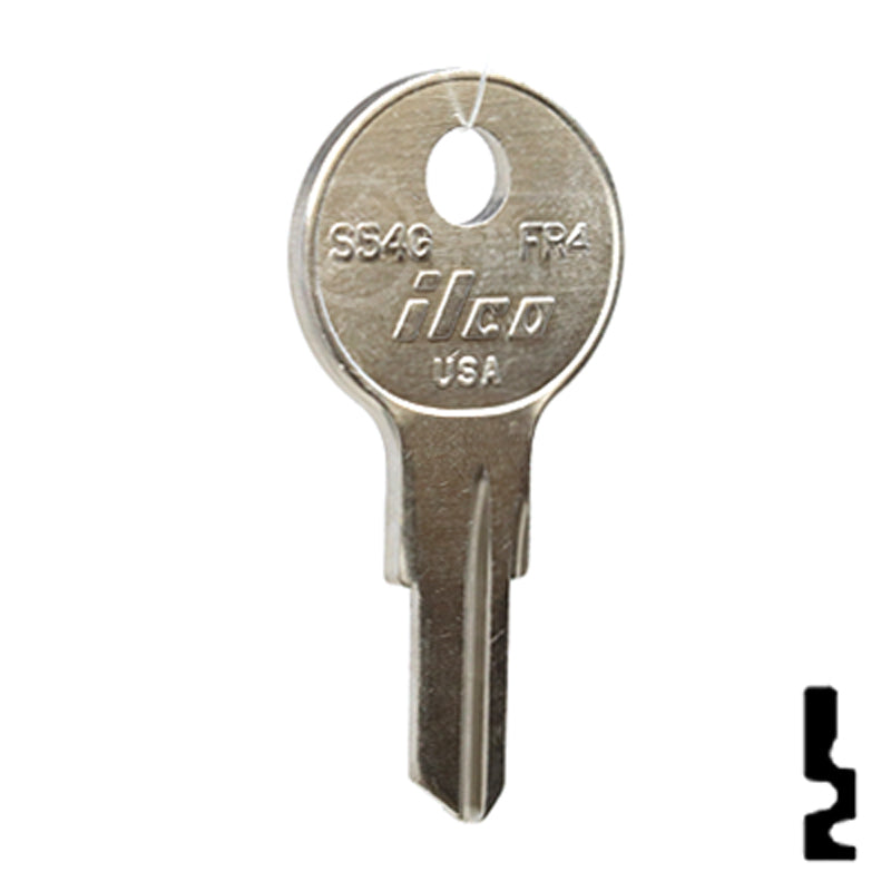 Uncut Key Blank | Fort | S54G Office Furniture-Mailbox Key Ilco