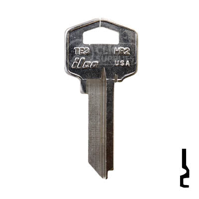 Uncut Key Blank | Harloc, Tesa | TE3, HR2 Office Furniture-Mailbox Key Ilco