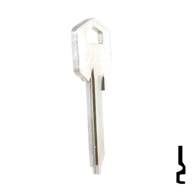 Uncut Key Blank | Harloc, Tesa | TE3, HR2 Office Furniture-Mailbox Key Ilco